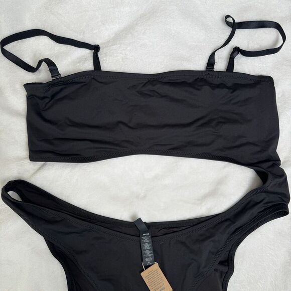 SKIMS Swim Strapless Monokini One Piece Removable Straps Black Onyx 2X Plus NWT - Picture 5 of 13